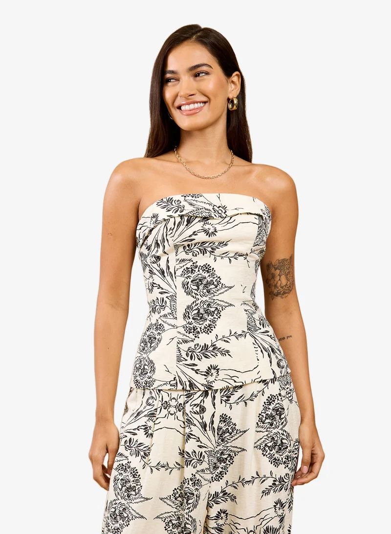 Little Mistress Mono Floral Bandeau